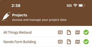 Project Listing Page iOS